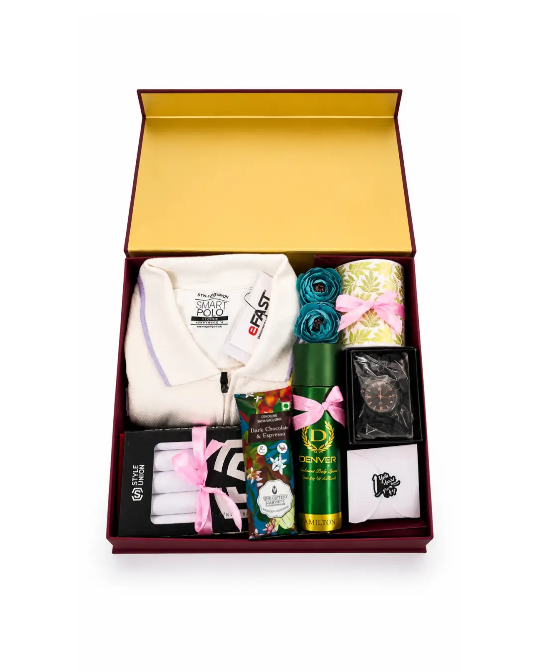 Romantic Couples Gift Box — Pure Love Celebration — inside view